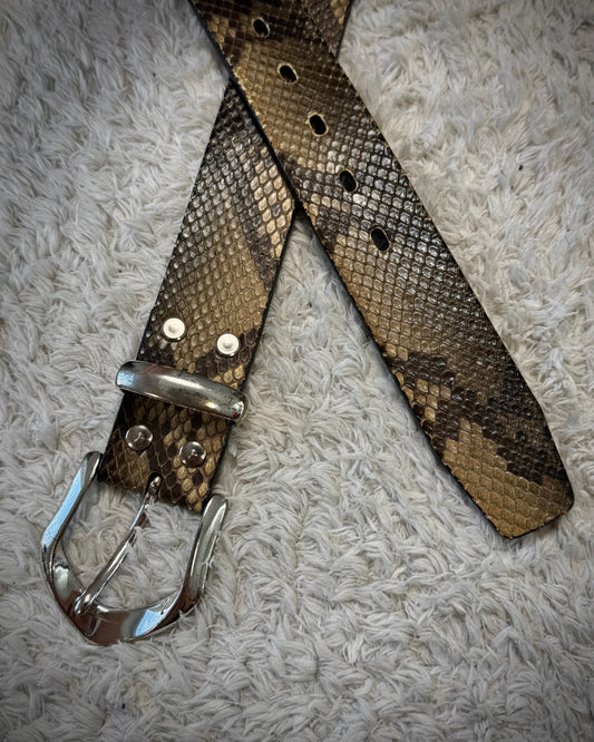 Fuga Python Leather Belt
