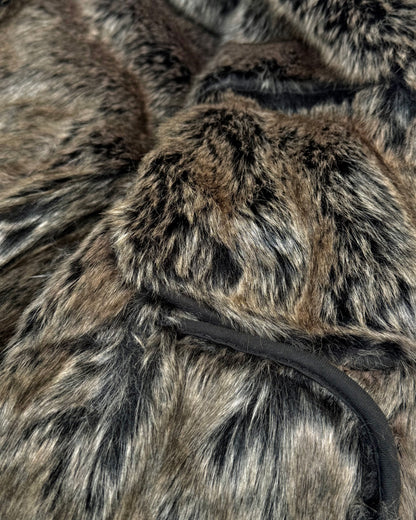 Difference Rupert Cracked Wax Fur Jacket