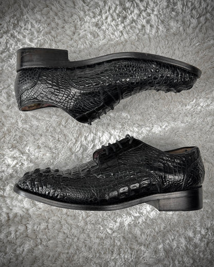 Depth Sculpted Crocodile Leather Boots