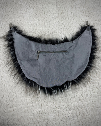 Midas Silver Python Waxed Fur Attachment Bootcut Jeans