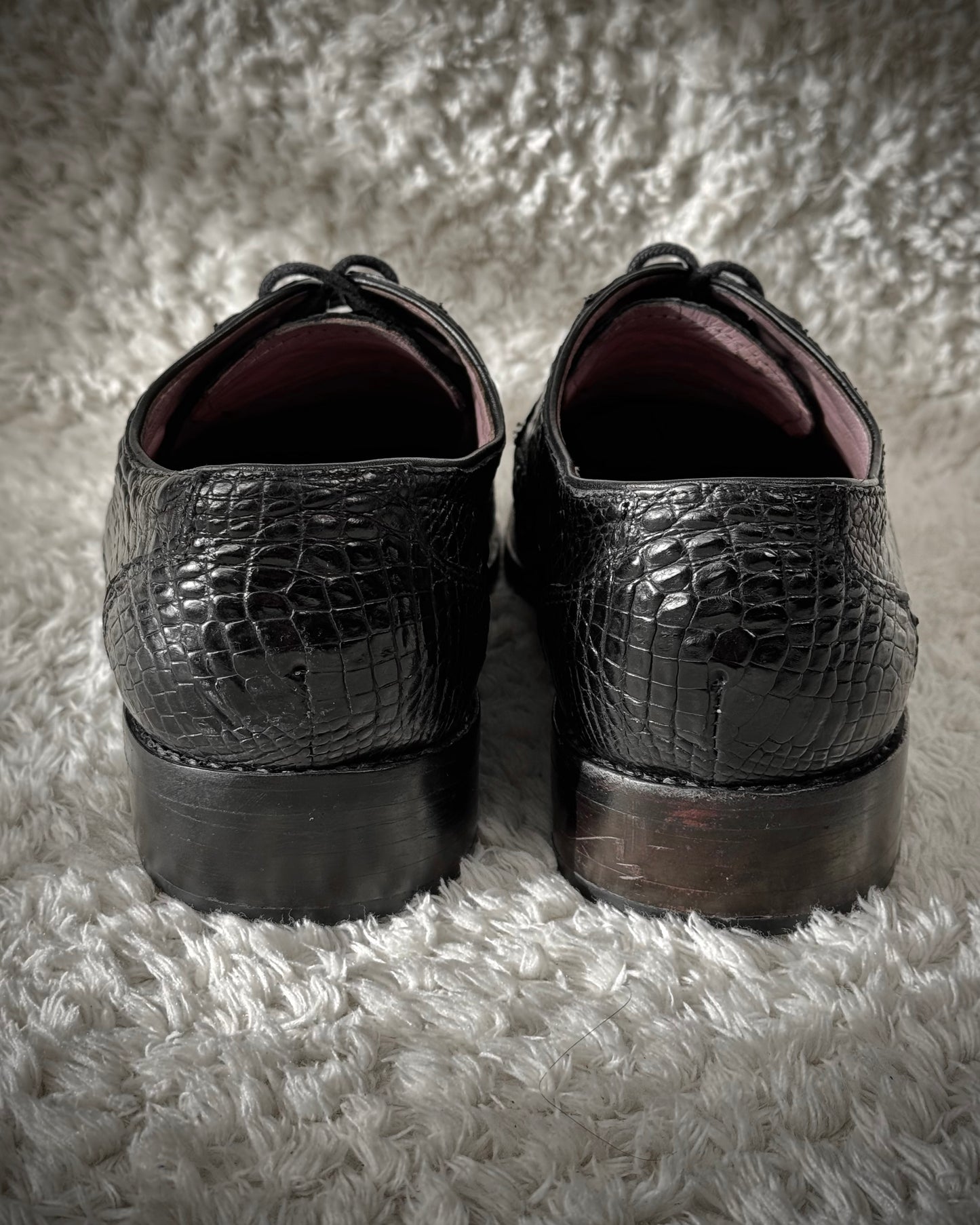 Depth Sculpted Crocodile Leather Boots