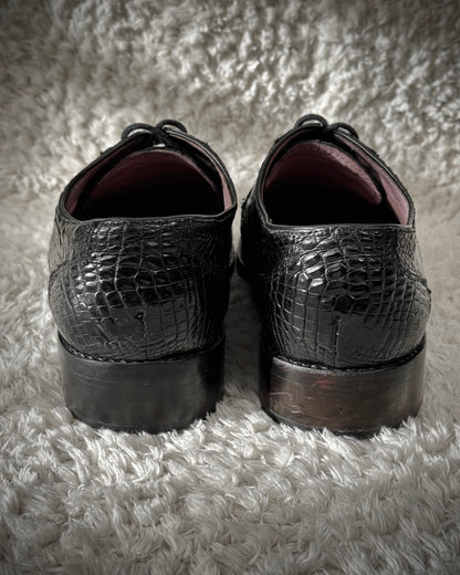 Depth Sculpted Crocodile Leather Boots