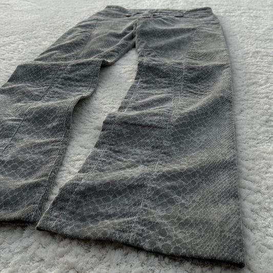 Semantic Design Snakeskin Flared Jeans