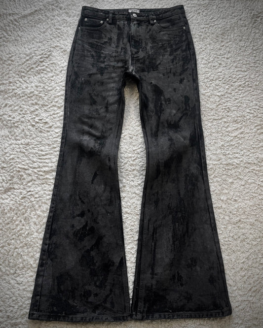 Mijko Charcoal Washed Flared Jeans