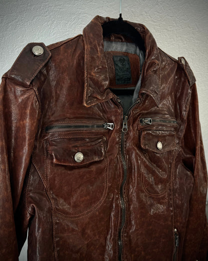 Pureté Rust Quilted Leather Jacket