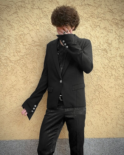 Civarize Bat Sleeve Peaked Blazer
