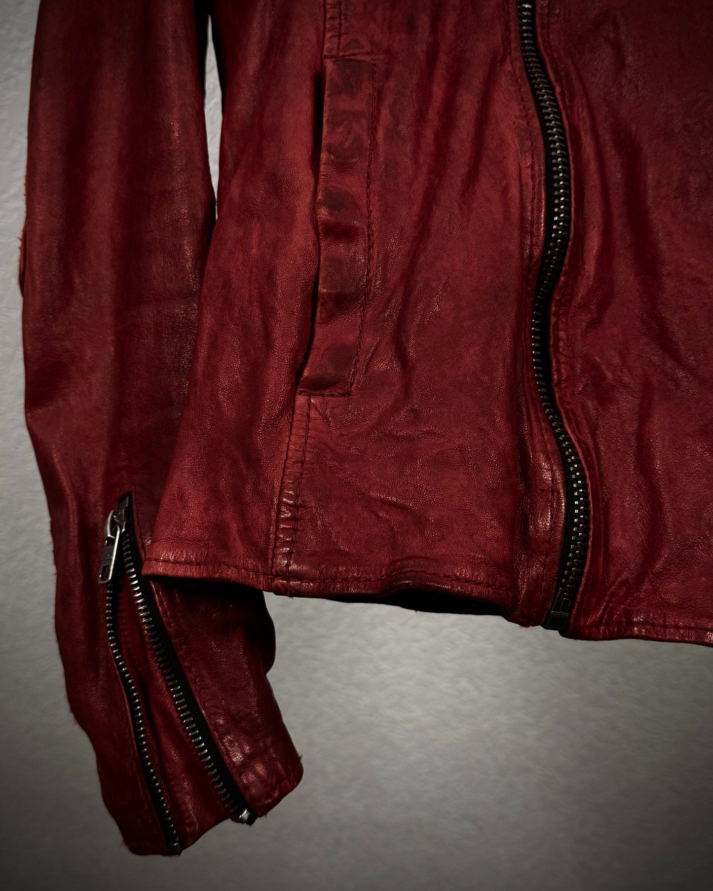 Tigha Bloody Leather Biker Jacket