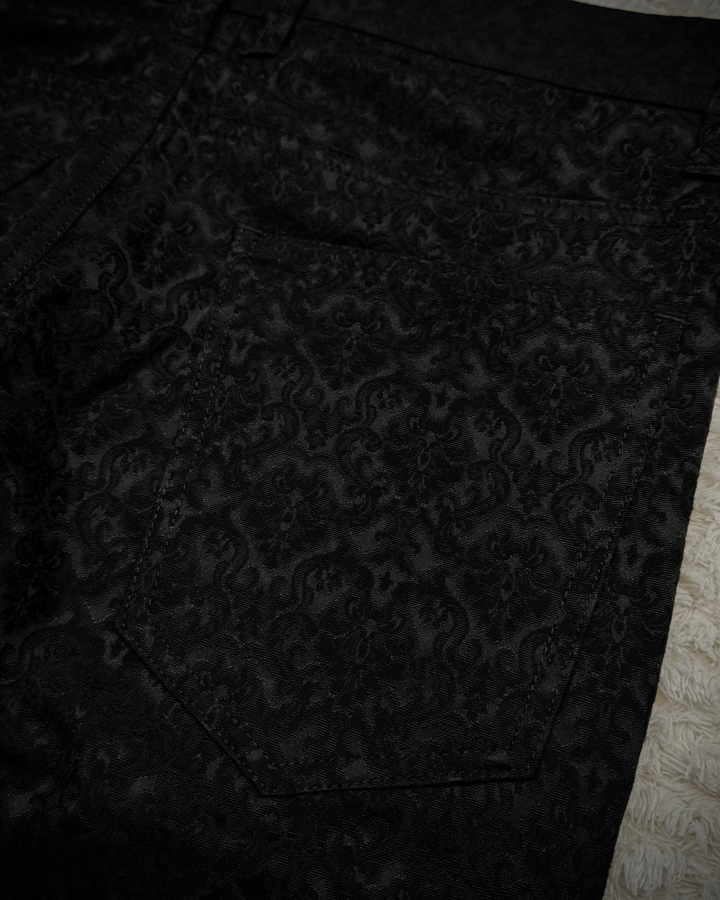 Black Varia Antique Woven Bootcut Dress Pants