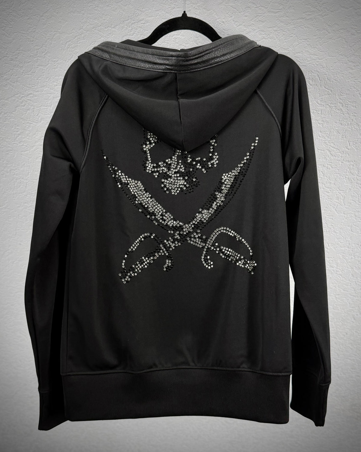 Midas Crystal Skull Python Detailed Zip Up Hoodie
