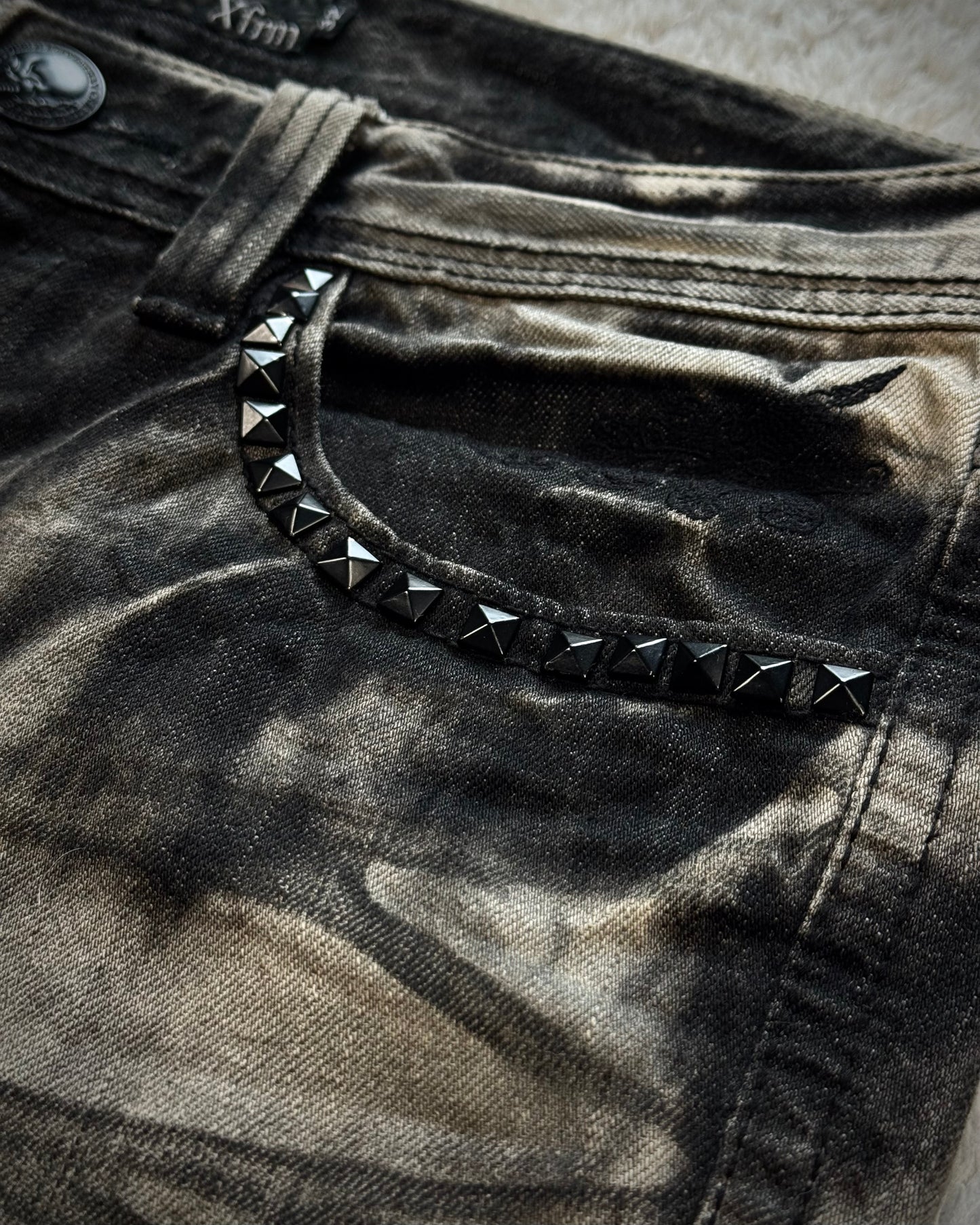 Xfrm Studded Clawmarks Washed Bootcut Jeans
