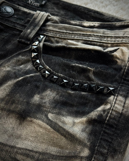 Xfrm Studded Clawmarks Washed Bootcut Jeans