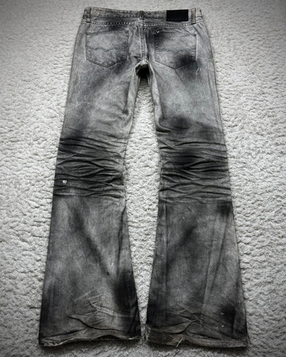 Fuga Clawmarks Coated Luster Flared Jeans