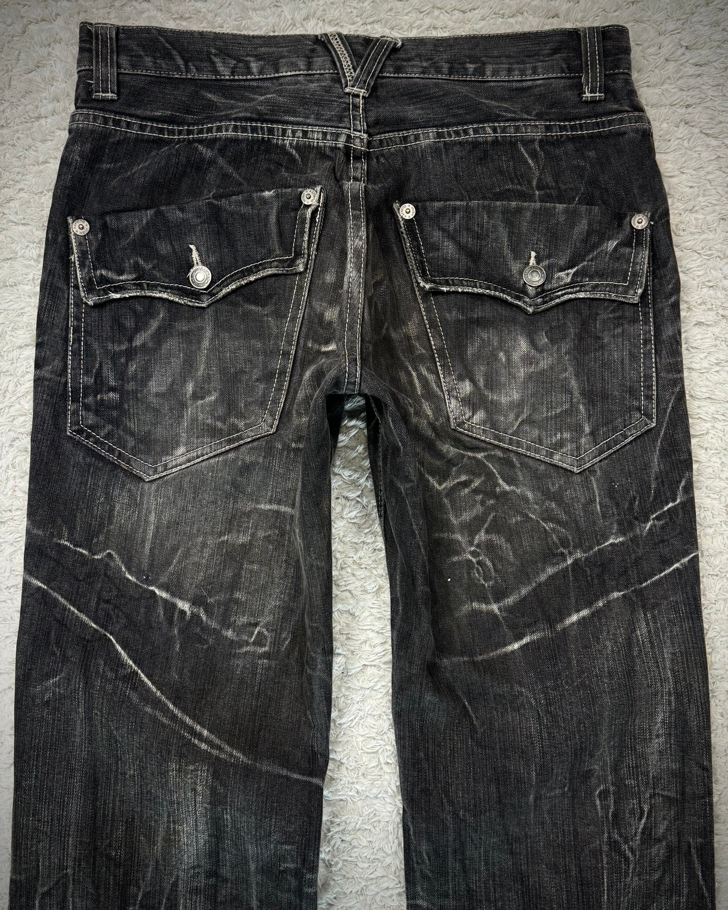 Nylaus Thunder Washed Flared Jeans
