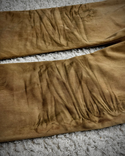 CavariA Leopard Repaired Clawmarks Bootcut Denim