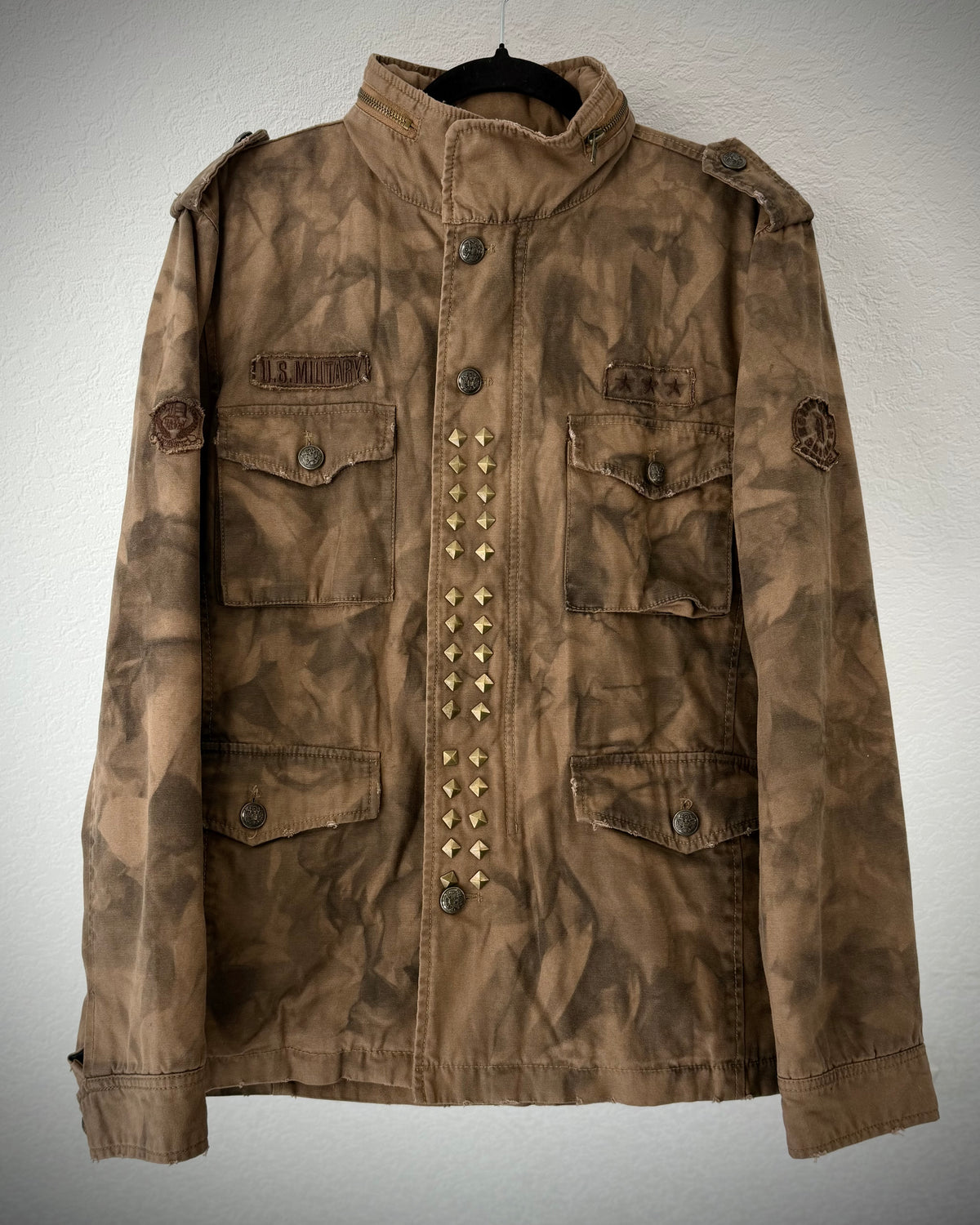 Daily News Studded Military Bono Jacket