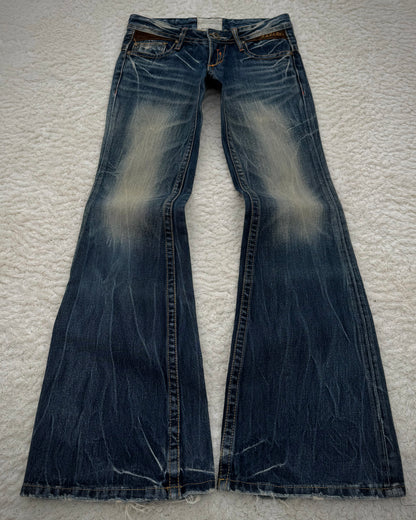 Lolita Vintage Mud Washed Flared Jeans