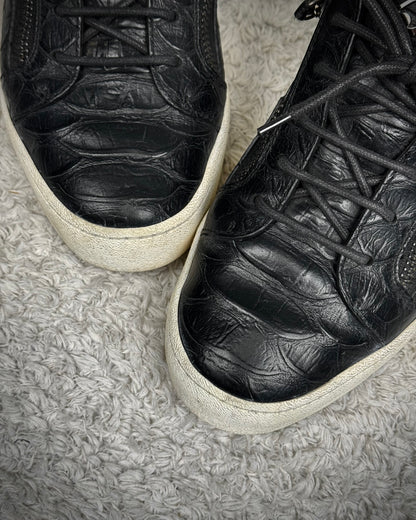 Giuseppe Zanotti Zippered Python Leather Sneakers