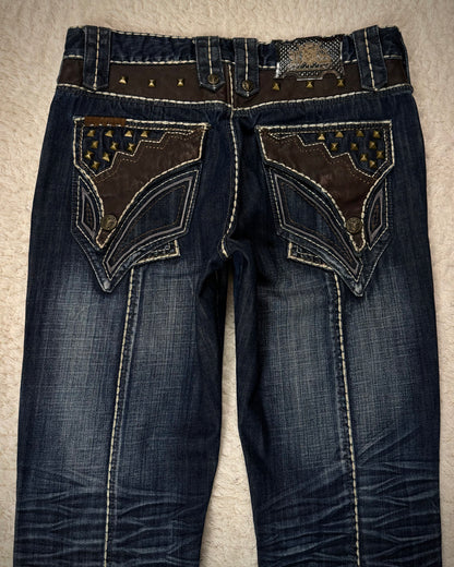 Rebel Spirit Studded Western Detailed Denim