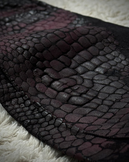 Tornado Mart 3D Python Coated Flared Jeans