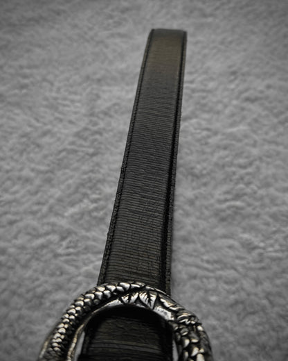 Tornado Mart Snake Buckle Textured Belt