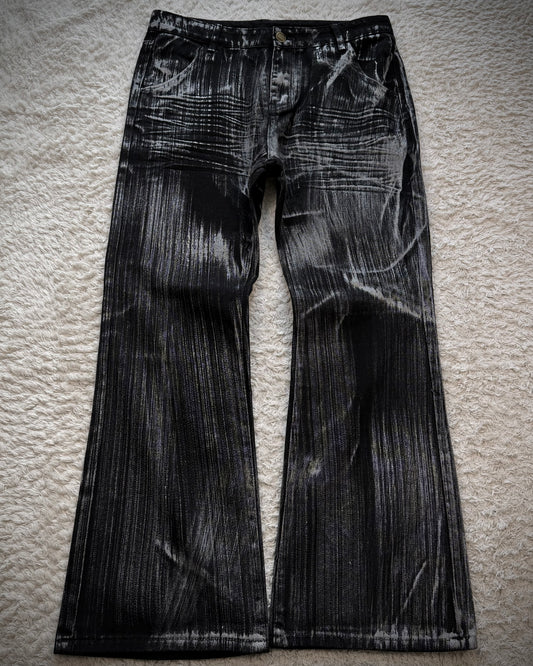 J-Jeans Silver Whisker Washed Wide Flared Jeans