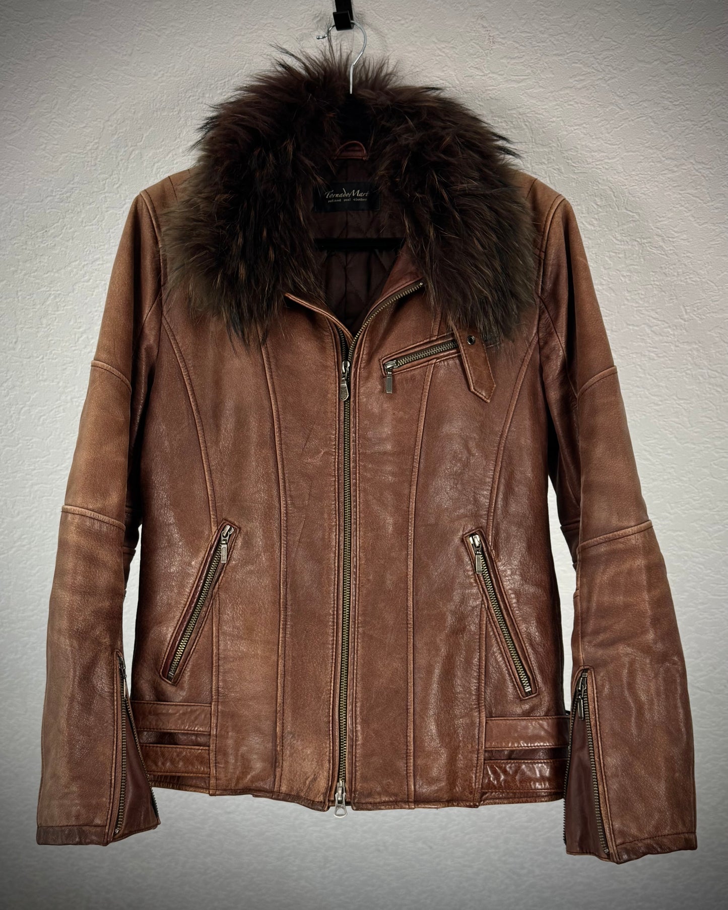 Tornado Mart Vintage Fur Leather Jacket