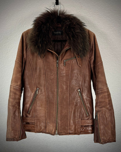 Tornado Mart Vintage Fur Leather Jacket