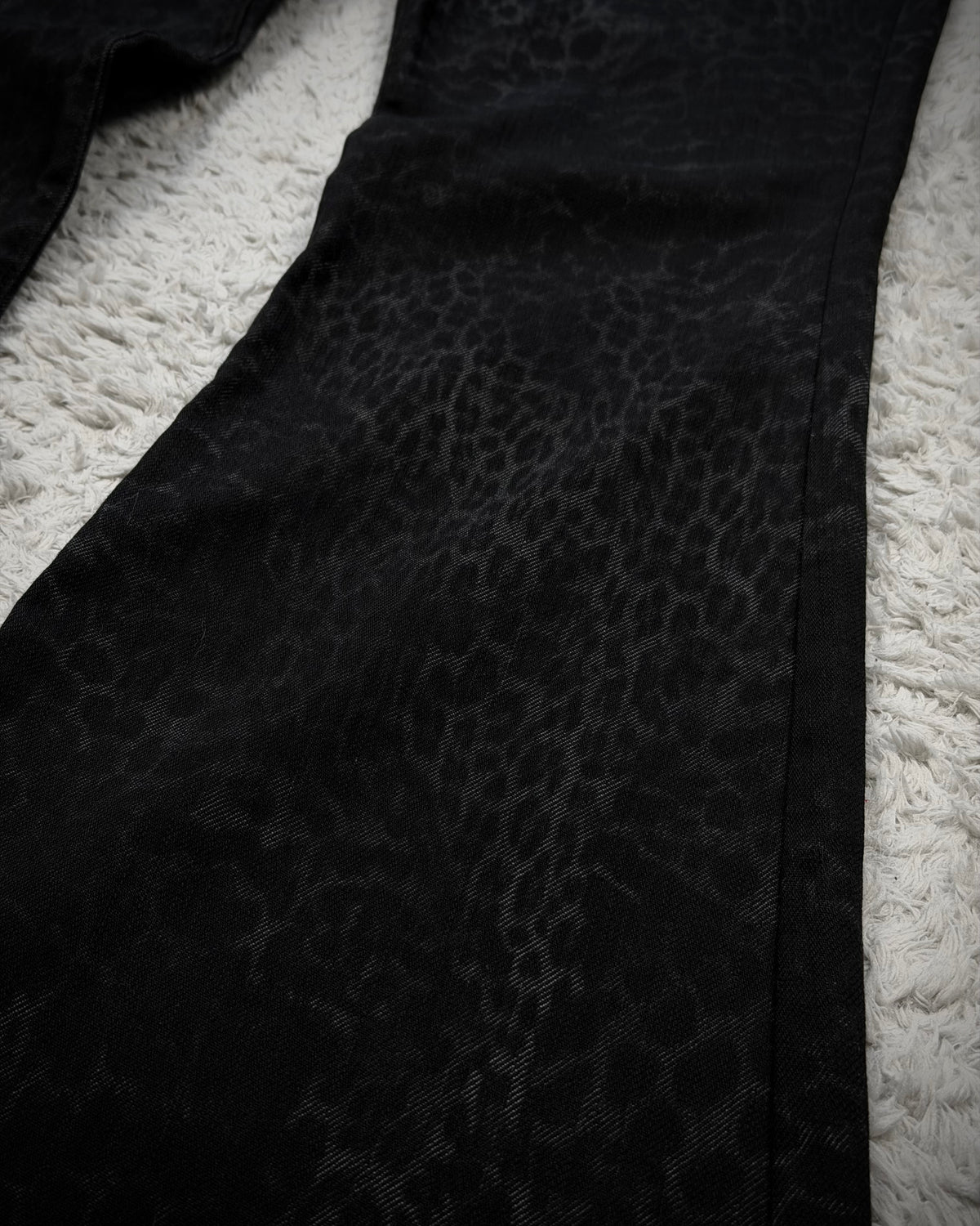 Tornado Mart Leopard Pattern Flared Jeans