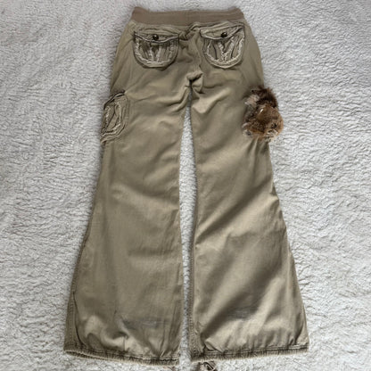 G.O.A Fur Pocket Flared Cargo Pants