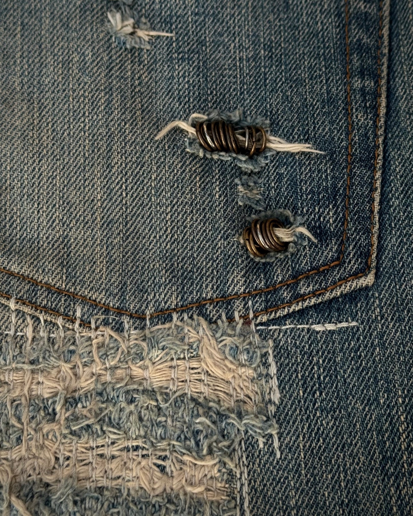 IfSixWasNine Mud Max Pierced Lace Up Bootcut Jeans