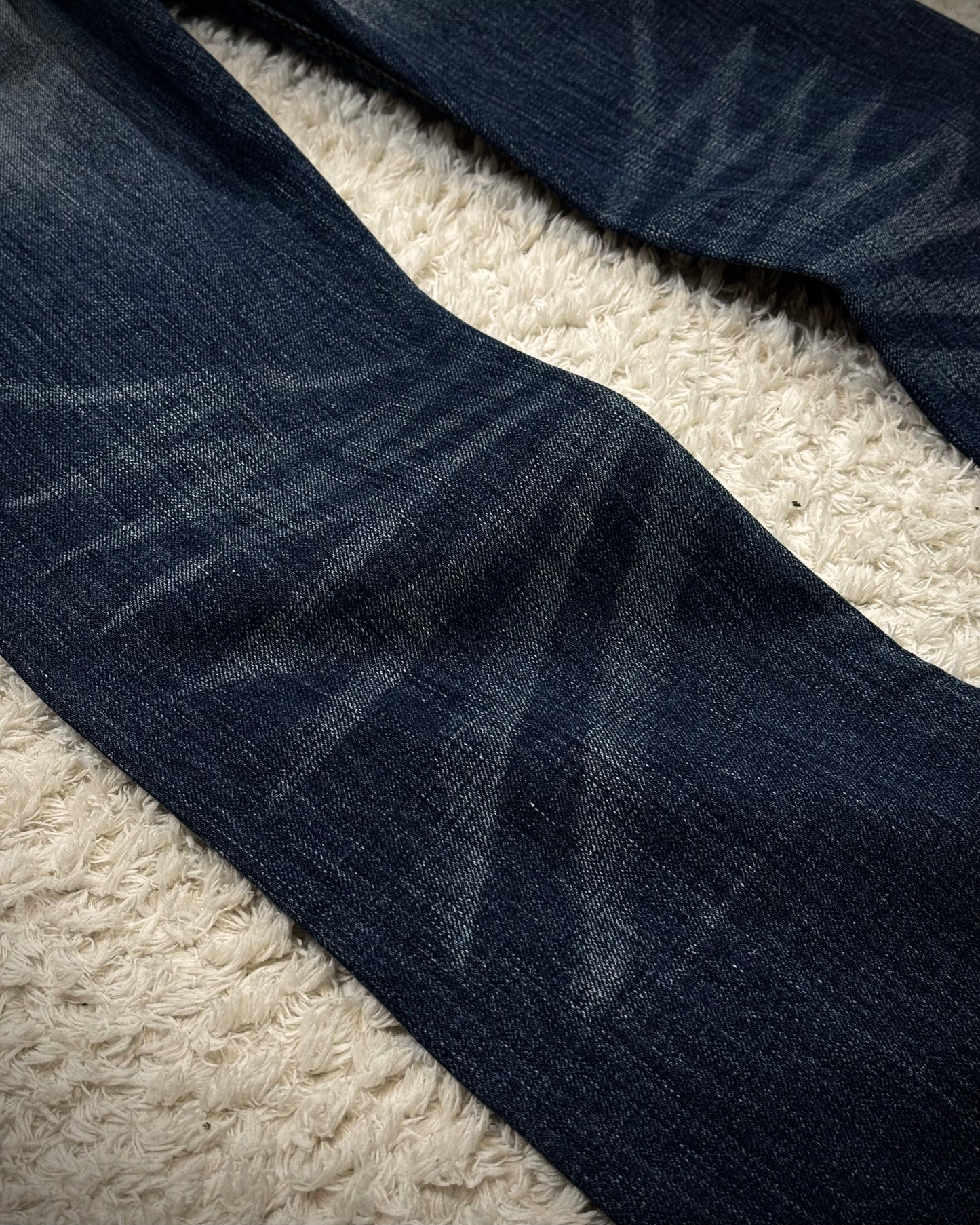 Fuga Stitch Repaired Clawmarks Washed Bootcut Jeans