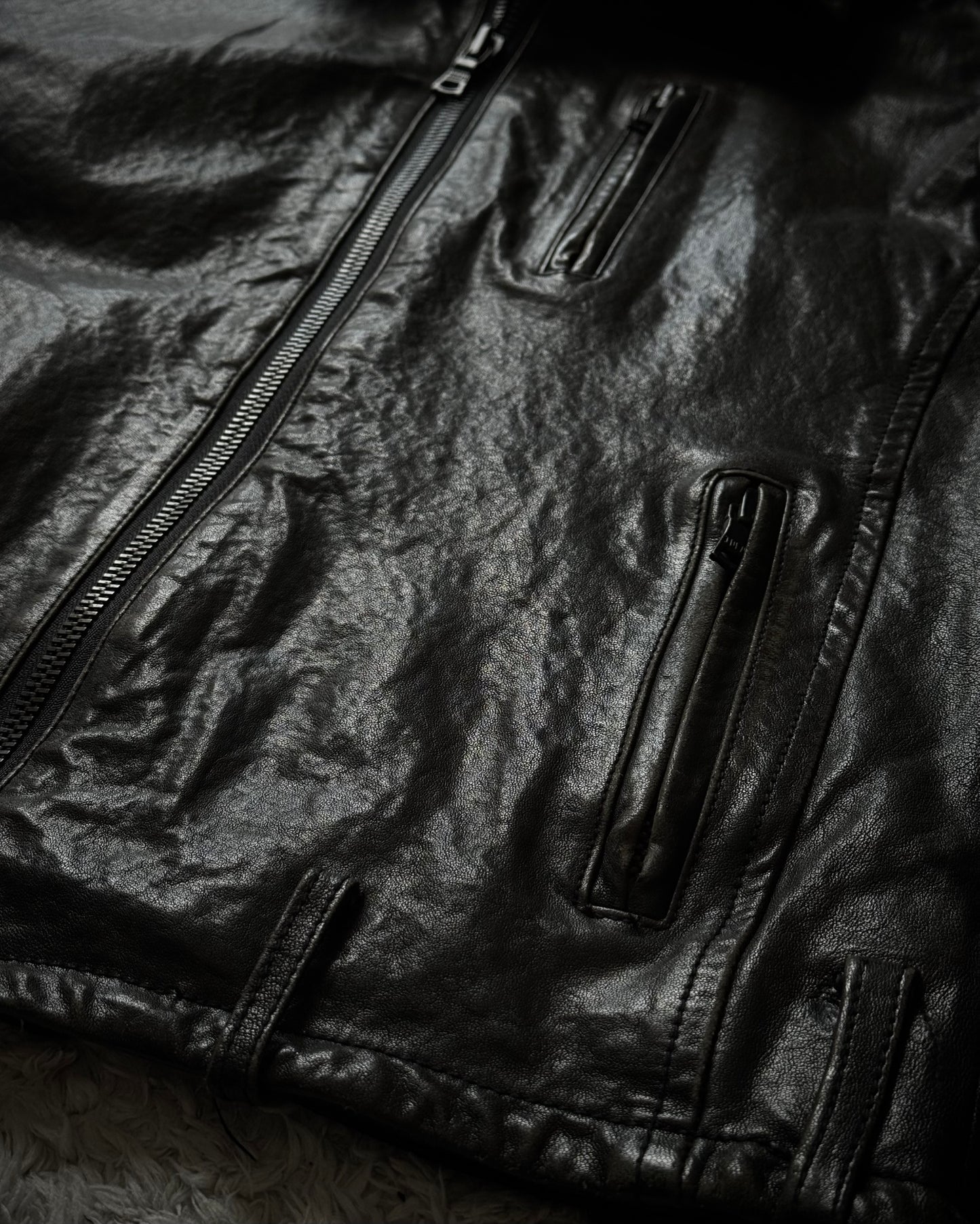 Custom Culture Textured Leather Jacket