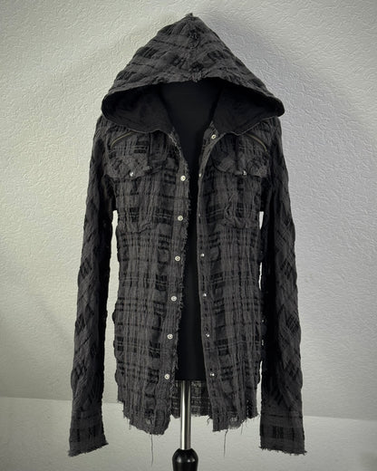 L.G.B. Hooded Flannel Button Up Shirt