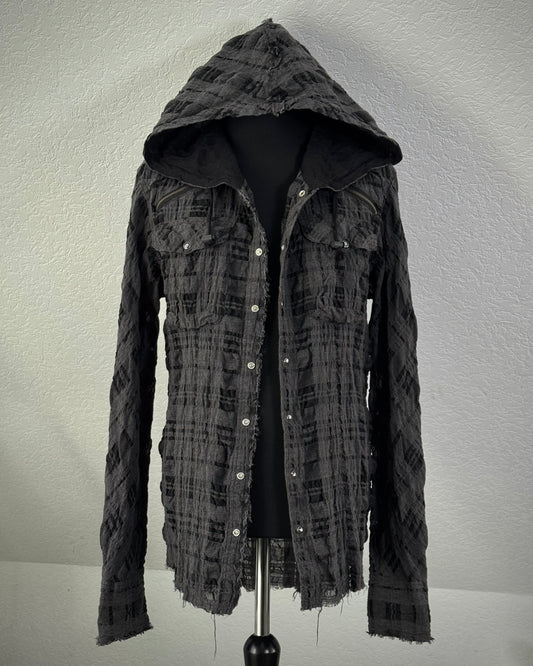 L.G.B. Hooded Flannel Button Up Shirt