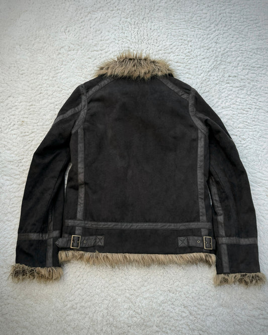 Rattle Trap Fully Fur Lined Suede Jacket