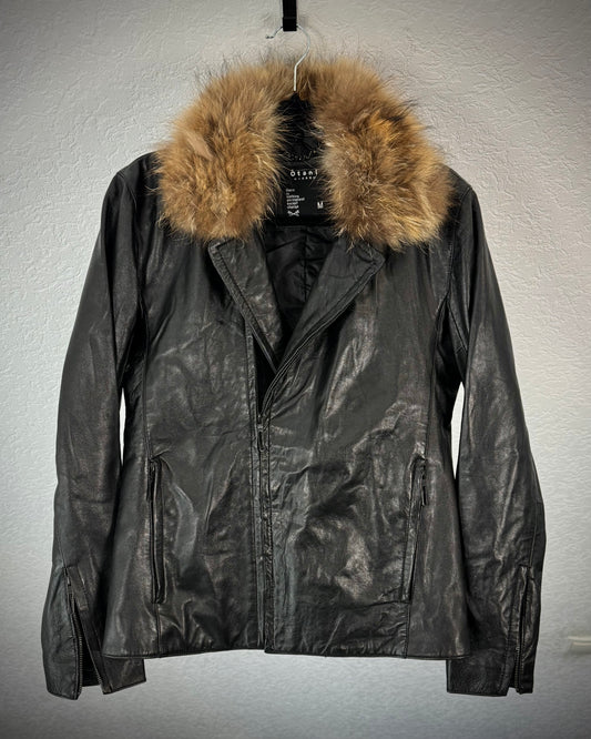 Otani Hikaku Raccoon Fur Leather Jacket