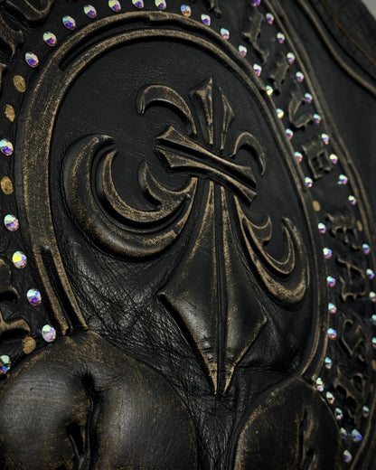 Affliction Limited Edition 3D Fleur De Lis Leather Jacket