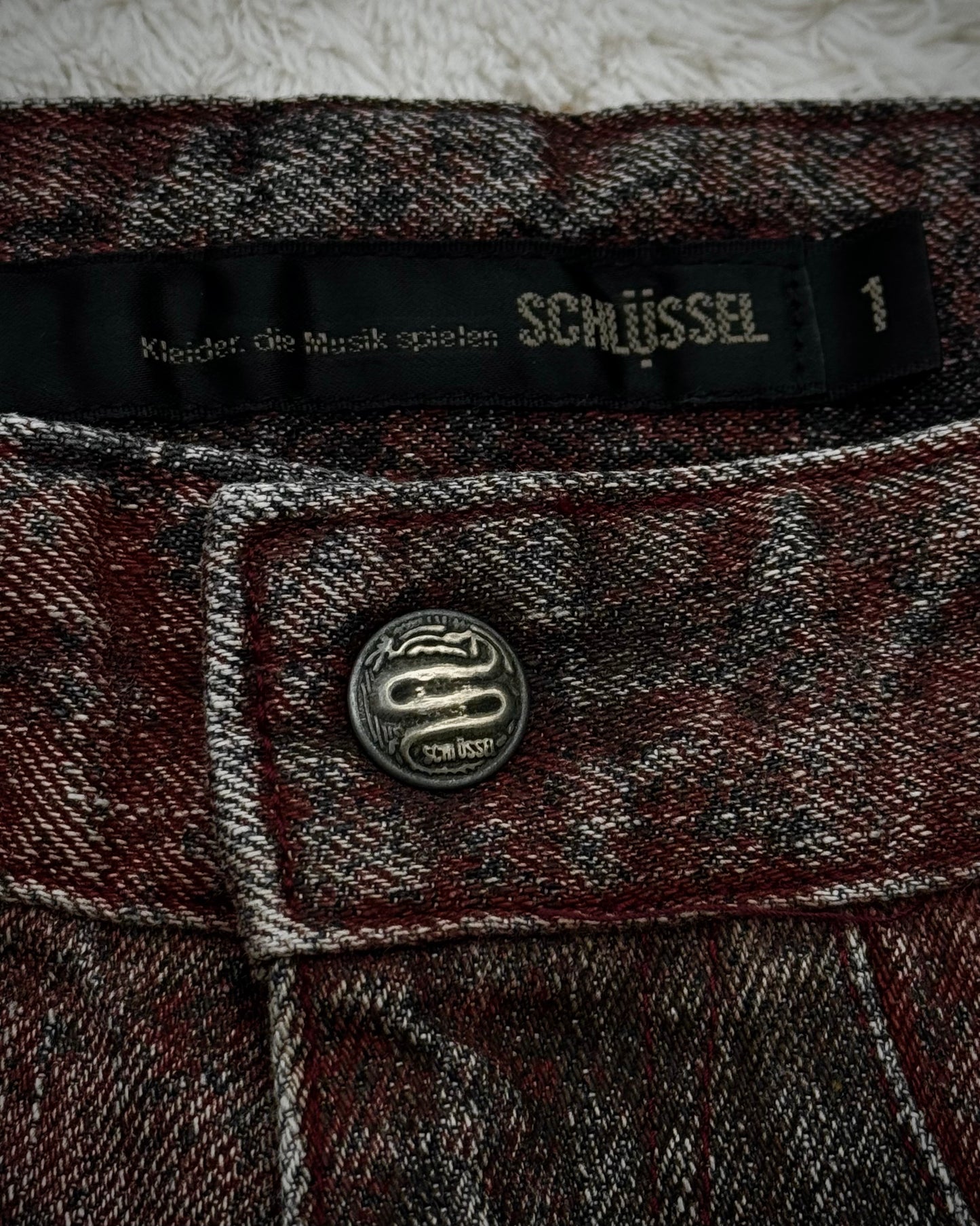 Schlüssel Blood Washed Snake Hardware Bootcut Pants