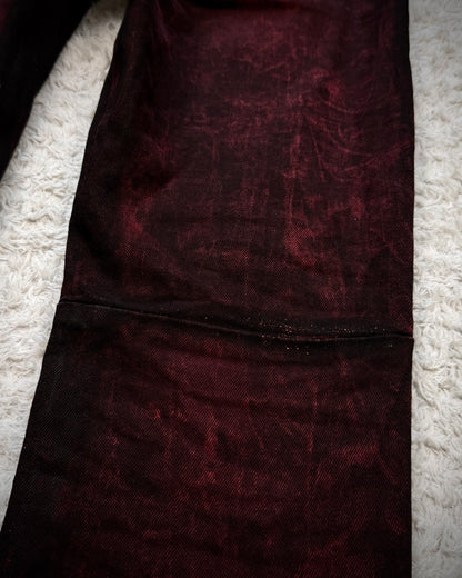 Cipo & Baxx Bordeaux Studded Luster Skinny Jeans