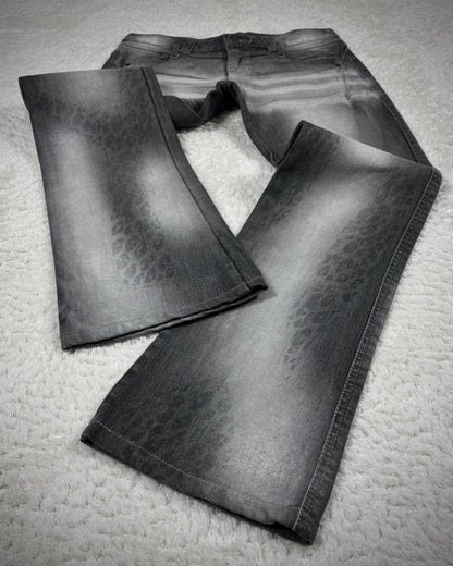 Semantic Design Leopard Imprint Bootcut Jeans