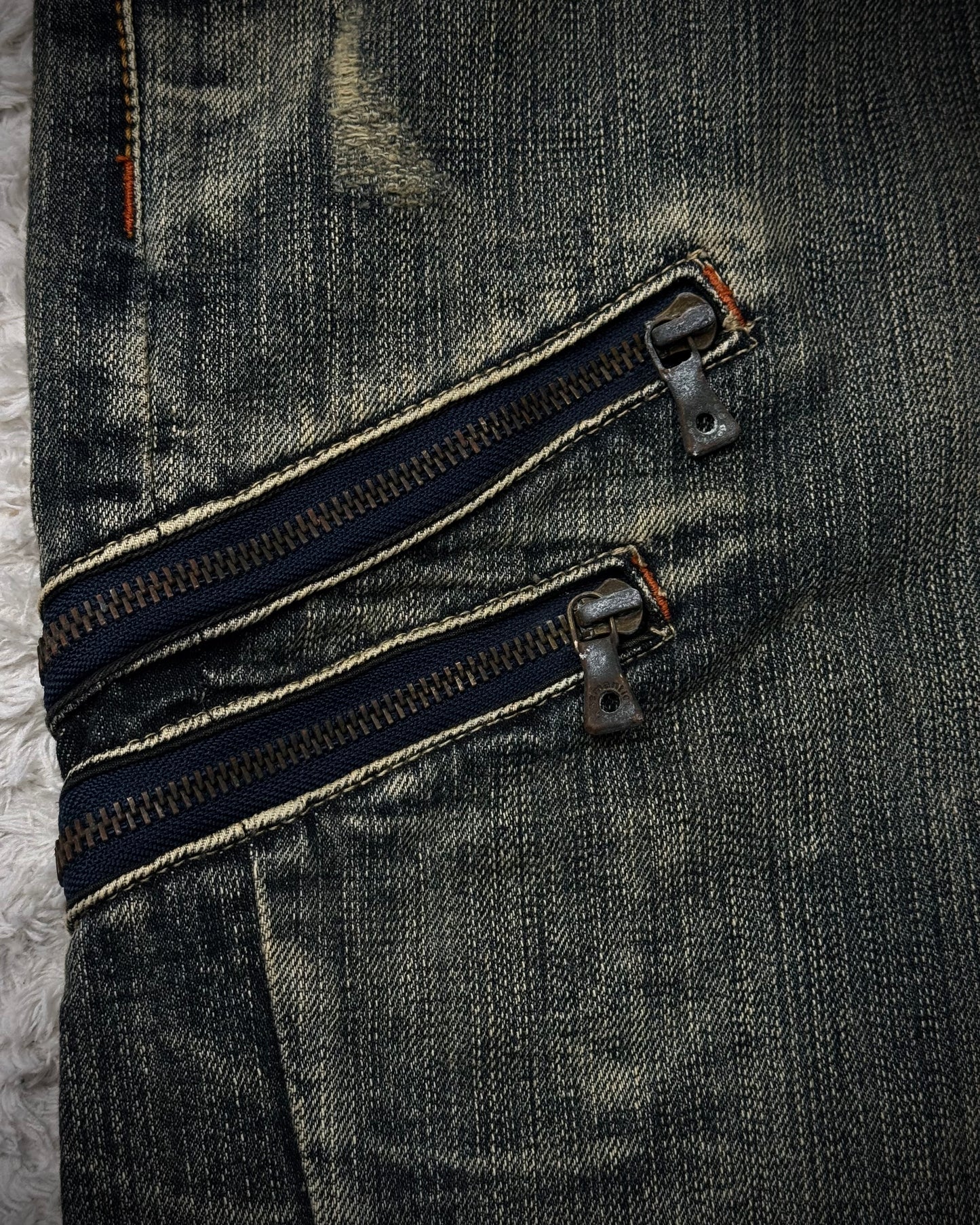 Semantic Design Python Detailed Spiral Flared Jeans