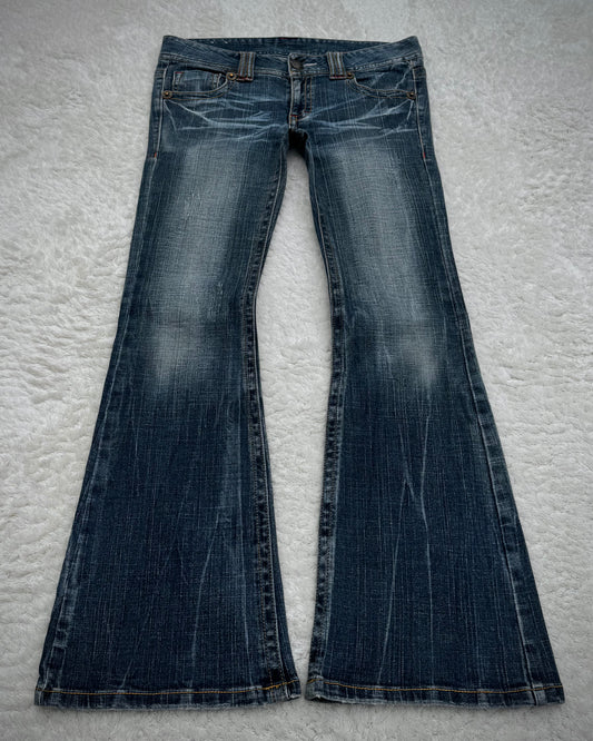 Japanese Brand Skull Design Flared Jeans