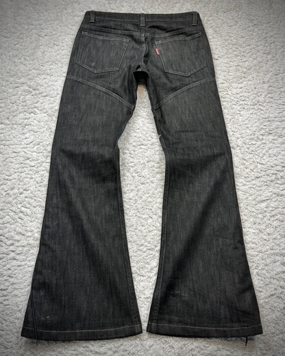 Tornado Mart Gothic Lace Up Flared Jeans