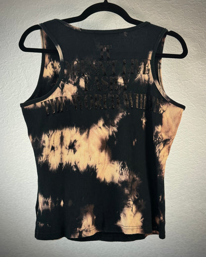 In The Attic Crystal Skull Tie Dye Tank Top