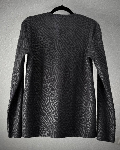 Tornado Mart Leopard Zebra Pattern Longsleeve