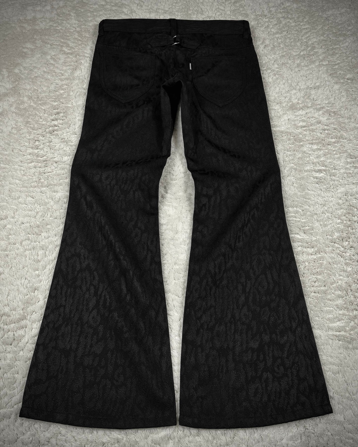 Tornado Mart Leopard Pattern Flared Dress Pants