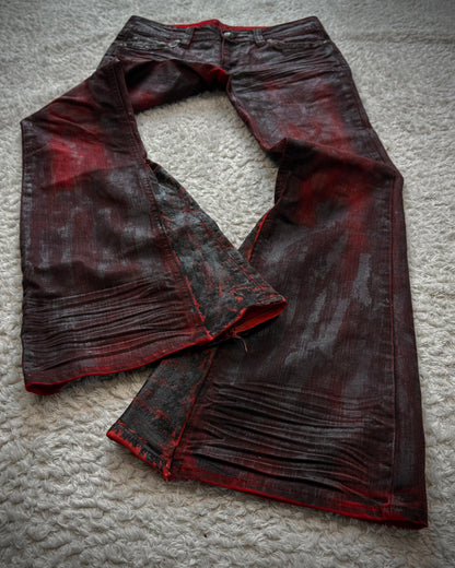 Sky Bombers Blood Waxed Whiskered Flared Jeans