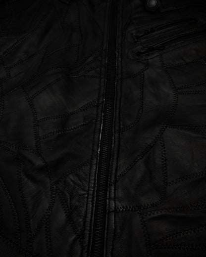 Hideaways Scar Stitched Leather Patchwork Jacket