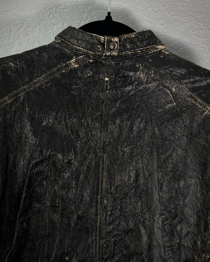 Jack Rose Smear Fade Textured Leather Jacket
