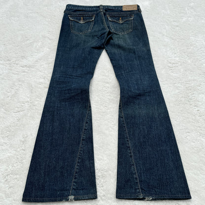 Moussy Jeans Flared Distressed Denim